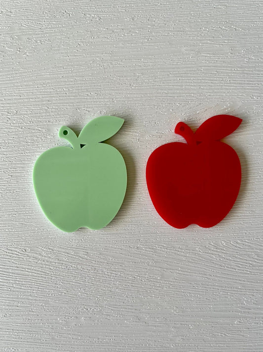 Acrylic Apple Keyring