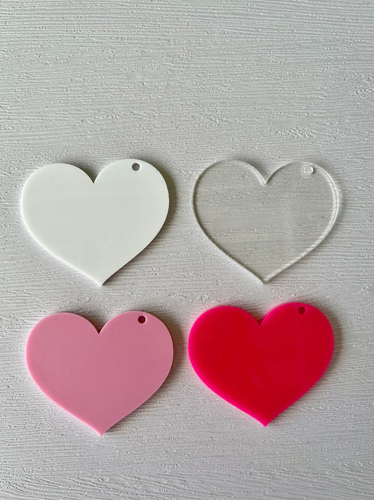 Acrylic Heart Keyring